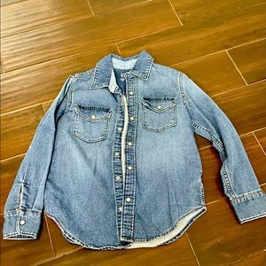 GAP kids denim button up.